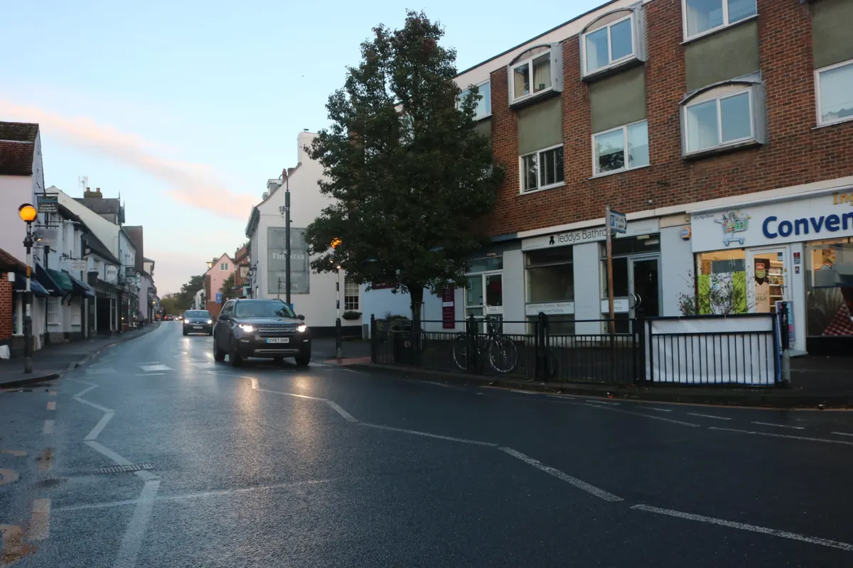 Shops and buildings along Ingatestone High Street